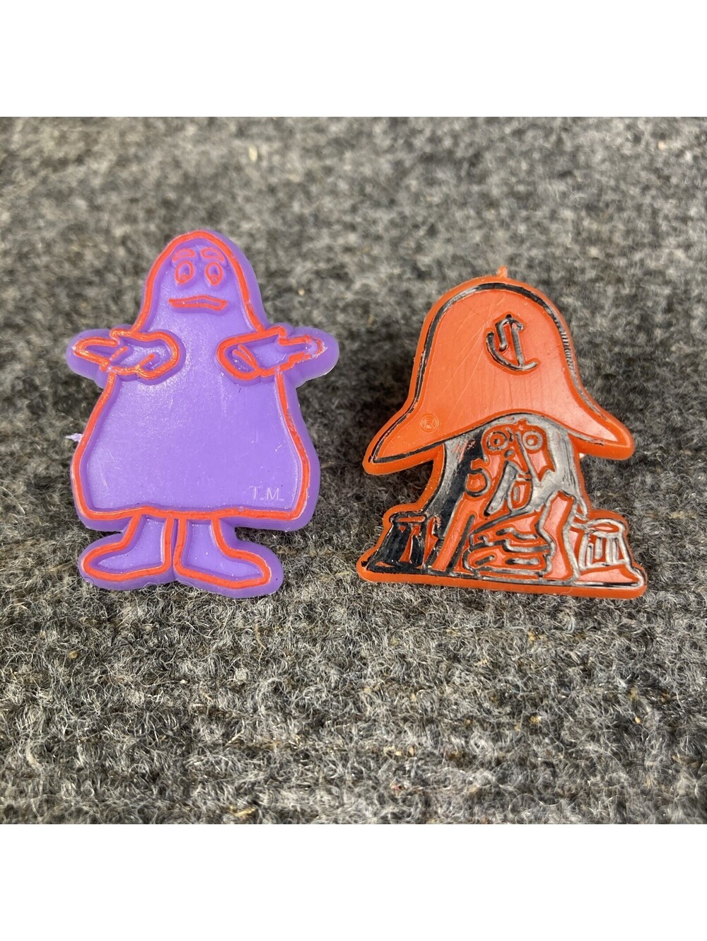 McDonald's Grimace & Captain Crook Happy Meal Toys Plastic Rings Vintage 80s
